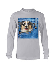 Load image into Gallery viewer, Australian Shepherd In Denim Pocket Gift For Dog Lovers Unisex Long Sleeve
