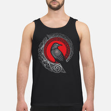 Load image into Gallery viewer, Raven Viking Culture Celtic Design Gray And Red Unisex Tank Top
