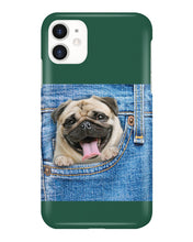 Load image into Gallery viewer, baby Pug In Denim Pocket Gift For Dog Lovers Phone case
