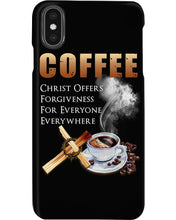 Load image into Gallery viewer, Coffee Christ Offers Forgiveness For Everyone Everywhere Phone case
