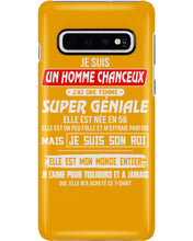 Load image into Gallery viewer, Je Suis Un Homme Chanceux J'ai Line Femme Custom Design Je Suis Son Roi Phone case
