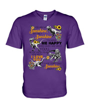 Load image into Gallery viewer, My Only Sunshine Make Me Happy Special Custom Design Guys V-Neck
