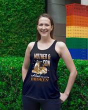 Load image into Gallery viewer, Mother And Son A Bond That Can't Be Broken Ladies Flowy Tank
