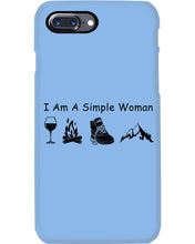 Load image into Gallery viewer, Simple Woman Loves Wine Camping Shoes And Climbing Phone case
