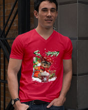 Load image into Gallery viewer, Yorkshire Terrier Loves Drinking Hot Latte Gift For Dog Lovers Guys V-Neck
