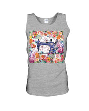 Load image into Gallery viewer, Embroidery Machine Flower Special Custom Design   For Girls Unisex Tank Top
