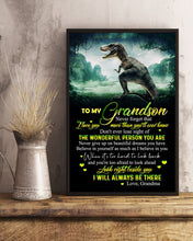 Load image into Gallery viewer, Grandma Gift For Grandson Look Right Beside You I'll Always Be There Vertical Poster
