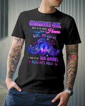 Load image into Gallery viewer, Wings Gift For Angel Grandpa Half Of My Heart Is In Heaven Guys Tee
