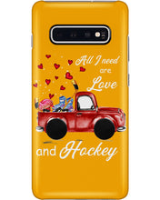 Load image into Gallery viewer, All I Need Are Love And Hockey Gift For Hockey Players Phone case
