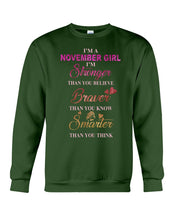 Load image into Gallery viewer, Birthday Gift For November Girl I'm Smarter Than You Think Sweatshirt
