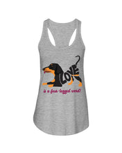 Load image into Gallery viewer, Love Is A Fou-legged Word Cute Gifts For Dog Lovers Ladies Flowy Tank
