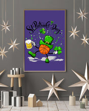 Load image into Gallery viewer, Basketball Saint Patrick's Day Gift For Basketball Lovers Vertical Poster
