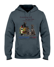 Load image into Gallery viewer, Everything Will Be Just Fine As Long As There Are Great Dane And Wine Gift For Dog Lovers Hoodie
