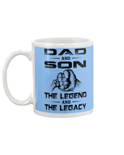 Load image into Gallery viewer, Dad And Son The Legend And The Legacy Gift For Family Mug
