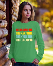 Load image into Gallery viewer, Vintage Funny Librarian The Man The Myth The Legend Gift For Friends Sweatshirt
