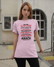 Load image into Gallery viewer, This Girl Has Fought A Thousand This Girl Was Born In March Guys Tee
