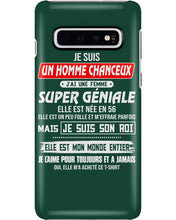 Load image into Gallery viewer, Je Suis Un Homme Chanceux J'ai Line Femme Custom Design Je Suis Son Roi Phone case

