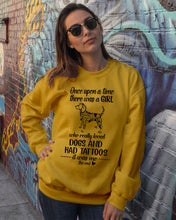 Load image into Gallery viewer, A Girl Who Really Loved Dogs and Had Tattoos Trending Sweatshirt
