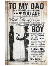 Load image into Gallery viewer, To Me You Are The World Son Gift For Dad On Birthday Vertical Poster
