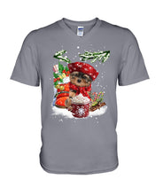 Load image into Gallery viewer, Yorkshire Terrier Loves Drinking Hot Latte Gift For Dog Lovers Guys V-Neck
