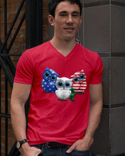 Load image into Gallery viewer, Lovely Phone Case Three Owl With US Flag Gift For Owl Lovers Guys V-Neck
