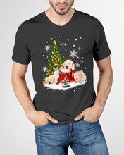 Load image into Gallery viewer, Funny Golden Retrievers Sleep In Red Boots Gift For Dog Lovers Guys V-Neck
