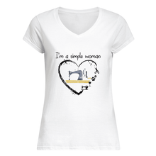Load image into Gallery viewer, Sewing I'm A Simple Woman Gift For Women Ladies V-Neck
