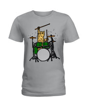 Load image into Gallery viewer, Cat Play Drum Funny Gift For Cat Lovers Ladies Tee

