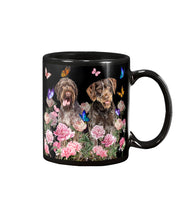 Load image into Gallery viewer, German Wirehaired Pointer With Peonies Gift For Dog Lovers Mug
