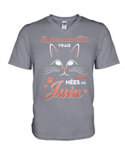 Load image into Gallery viewer, Lé Dames Aux Thats Vrais Sont Nées En   Juin For Birthday Gift Guys V-Neck

