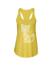 Load image into Gallery viewer, Cat With Clover Lucky Great Gift For Cat Lovers Ladies Flowy Tank
