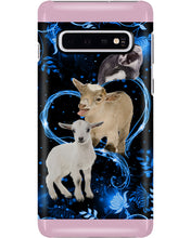 Load image into Gallery viewer, Lovely Phone Case Twinkling Blue Heart Gift For Goat Lovers Phone case
