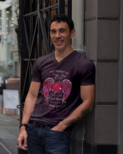 Load image into Gallery viewer, You Taught Me Many Things In Life Custom Name Gift For Son Name Michael Guys V-Neck
