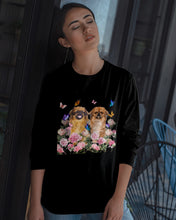 Load image into Gallery viewer, Pekingese With Peonies Gift For Dog Lovers Unisex Long Sleeve
