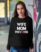 Load image into Gallery viewer, Wife Mom Breast Cancer Awareness Meaningful Gift Sweatshirt
