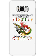 Load image into Gallery viewer, Never Underestimate A 60 Year Old Man Can Play A Guitar Phone case
