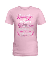 Load image into Gallery viewer, Daughter Of A Veteran Freedom Isn't Free Gift For Daughter Ladies Tee
