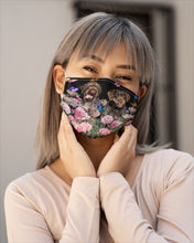 Load image into Gallery viewer, German Wirehaired Pointer With Peonies Gift For Dog Lovers Cloth Face Mask
