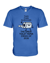 Load image into Gallery viewer, This Finn Survived The Great Toilet Paper Crisis Of 2020 Guys V-Neck
