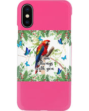 Load image into Gallery viewer, Scarlet Macaw With Butterflies I Am Always With You Gift For Lover Phone case
