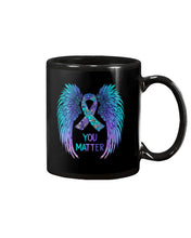 Load image into Gallery viewer, You Matter Ribbon Awareness With Angel Wings Mug
