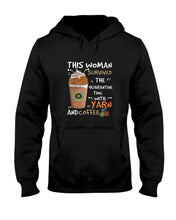 Load image into Gallery viewer, The Quarantine Time With Yarn And Coffee Gift For Women Hoodie
