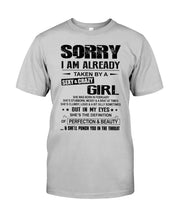 Load image into Gallery viewer, I'm Already Taken By A Sexy And Crazy Girl She Was Born In February Guys Tee

