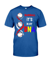 Load image into Gallery viewer, Baseball Be My DNA Gift For Sport Lovers Guys Tee
