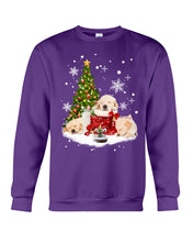 Load image into Gallery viewer, Funny Golden Retrievers Sleep In Red Boots Gift For Dog Lovers Sweatshirt
