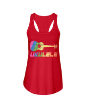 Load image into Gallery viewer, Ukulele Colorful Design Gift For Ukulele Players Ladies Flowy Tank
