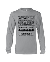 Load image into Gallery viewer, I'm Already Taken By An August Freaking Awesome Man For Birthday Gift Unisex Long Sleeve
