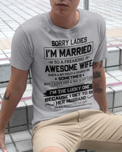 Load image into Gallery viewer, I'm The Lucky One Because I Get To Be Her Husband Gift For Husband Guys Tee

