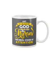Load image into Gallery viewer, Coffee Cup And On The 8th Day God Created Nurses  Custom Gift For Nurse Mug

