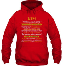 Load image into Gallery viewer, Kim Custom Name Gift A Warrior's Mentality With A Poet's Soul Hoodie
